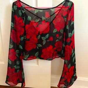 Forever 21 Floral Cropped Top
